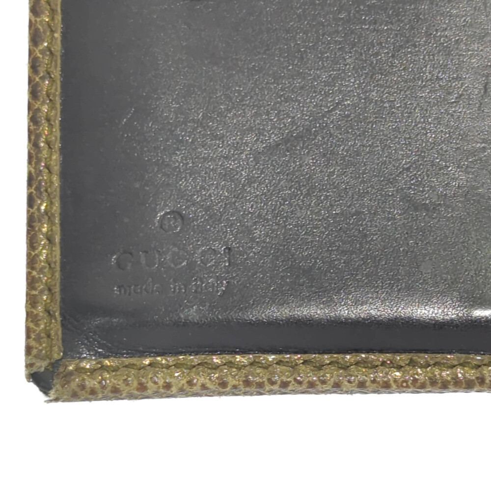 Gucci Python Leather Logo Plate Bifold Wallet Min… - image 8